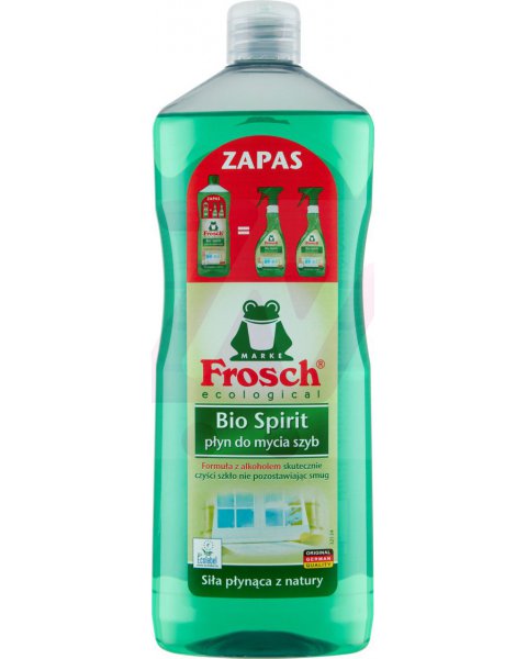 FROSCH ECOLOGICAL BIO SPIRIT PŁYN DO MYCIA SZYB ZAPAS 1000 ML