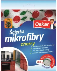 OSKAR CHERRY ŚCIERKA MIKROFIBRA 33X33CM