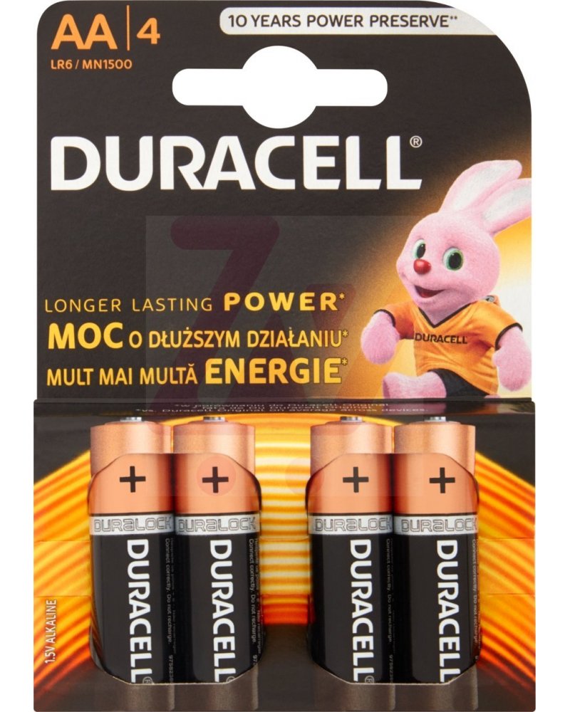 Duracell Aa Lr6 Mn1500 1 5 V Baterie Alkaliczne 4 Sztuki Nowezakupy Pl 5000394076952