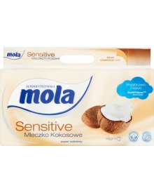 MOLA SENSITIVE MLECZKO KOKOSOWE PAPIER TOALETOWY 8 ROLEK