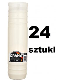 GRANIT 7D WKŁAD PARAFINOWY CZAS PALENIA 7DNI WYSOKOŚĆ 24CM 24SZT