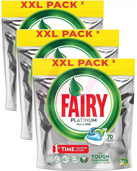 FAIRY PLATINUM ALL IN ONE REGULAR KAPSUŁKI DO ZMYWARKI 210 SZTUK