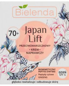 BIELENDA JAPAN LIFT 70+ PRZECIWZMARSZCZKOWY KREM NAPRAWCZY NA DZIEŃ SPF 6 50 ML