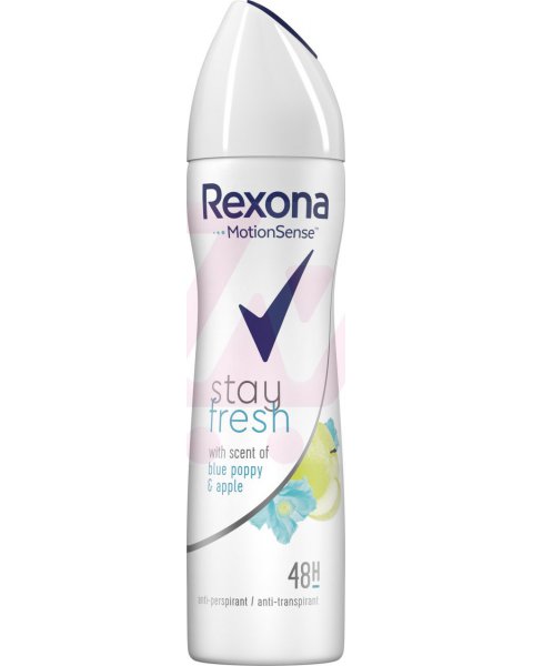 REXONA STAY FRESH BLUE POPPY & APPLE ANTYPERSPIRANT W AEROZOLU DLA KOBIET 150 ML