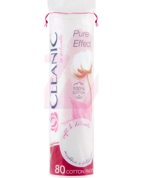 CLEANIC PURE EFFECT PŁATKI KOSMETYCZNE OKRĄGŁE 80 SZTUK