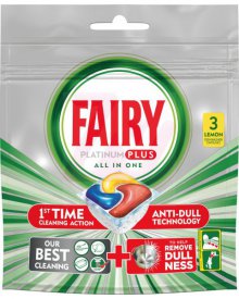 FAIRY PLATINUM PLUS CYTRYNA KAPSUŁKI DO ZMYWARKI, 3 KAPSUŁEK