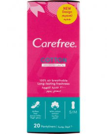 CAREFREE COTTON WKŁADKI HIGIENICZNE NIEPERFUMOWANE 20 SZTUK