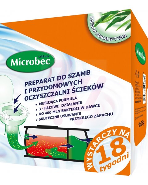 MICROBEC SASZETKI PREPARAT DO SZAMB EUKALIPTUS 18SZT X 25G