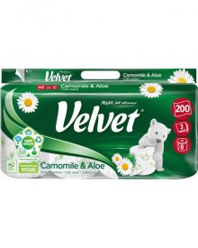 VELVET CAMOMILE & ALOE PAPIER TOALETOWY 8 ROLEK