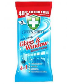 GREEM CHUSTECZKI DO SZYB 70SZT. SHIELD GLASS&WINDOW WIPES
