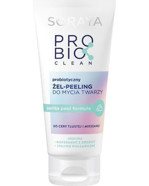 SORAYA PROBIO CLEAN PROBIOTYCZNY ŻEL-PEELING DO MYCIA TWARZY DO CERY TŁUSTEJ I MIESZANEJ 150ML