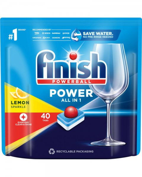 FINISH POWER LEMON TABLETKI DO MYCIA NACZYŃ W ZMYWARCE 640 G (40 SZTUK)