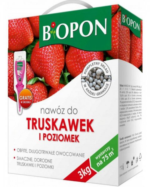 BIOPON NAWÓZ DO TRUSKAWEK I POZIOMEK 3KG