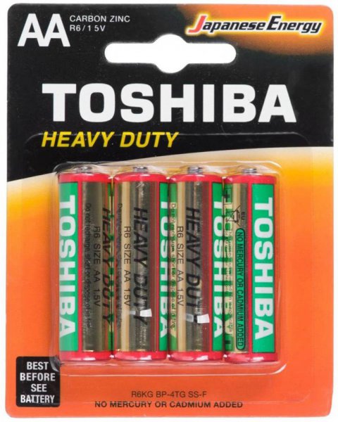 TOSHIBA HEAVY DUTY BATERIA R06 AA 4 SZT.