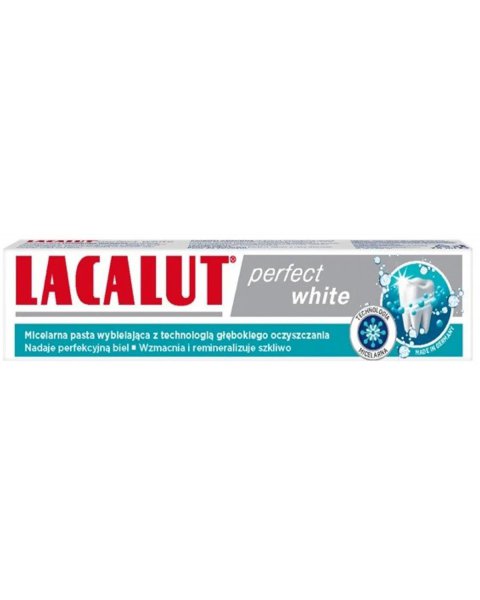 LACALUT PERFECT-WHITE PASTA DO ZĘBÓW 75 ML + PERFECT WHITE PASTA 75ML GRATIS 100 ML