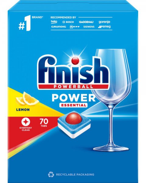 FINISH POWER ESSENTIAL LEMON TABLETKI DO ZMYWARKI 70 SZTUK