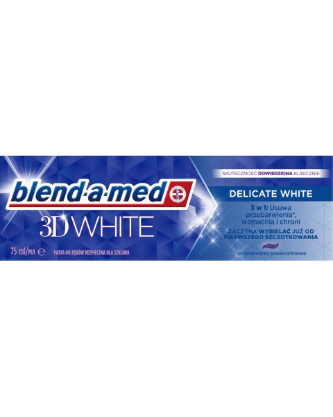 BLEND-A-MED 3D WHITE DELICATE WHITE PASTA DO ZĘBÓW 75ML