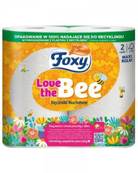 FOXY LOVE THE BEE RĘCZNIKI KUCHENNE 2 ROLKI