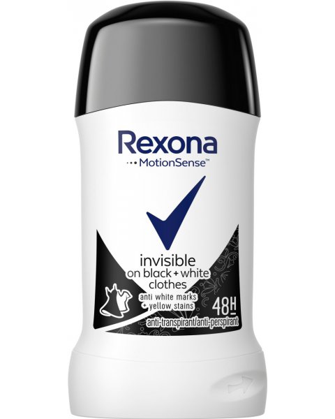 REXONA INVISIBLE BLACK+WHITE ANTYPERSPIRANT W SZTYFCIE DLA KOBIET 40 ML