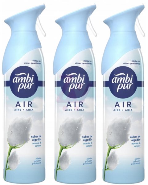 AMBI PUR COTTON BAWEŁNA ODŚWIEŻACZ POWIETRZA W SPRAYU 300ML 3szt