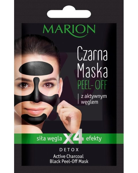 MARION DETOX MASKA PEEL-OFF CZARNA AKTYWNY WĘGIEL 6G