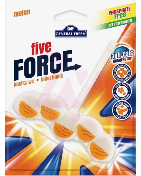 GENERAL FRESH FIVE-FORCE KOSTKA DO WC MELON 50G