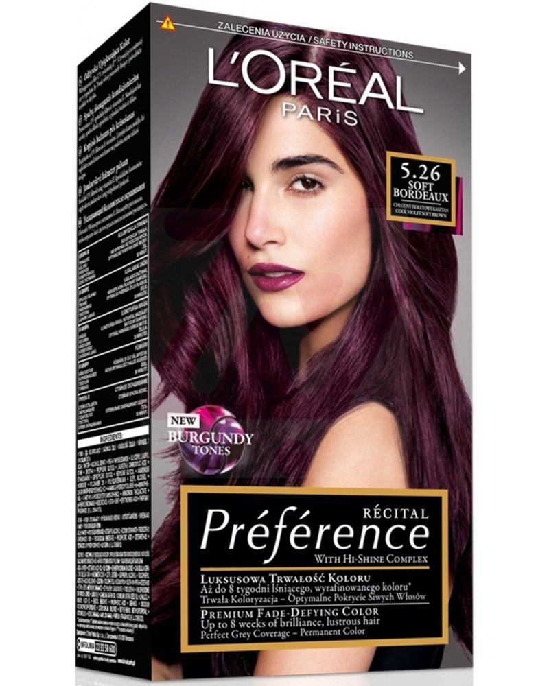 Loreal Paris Recital Preference Farba Do Włosów 526 Chłodny Fioletowy Kasztan Nowezakupypl 9551